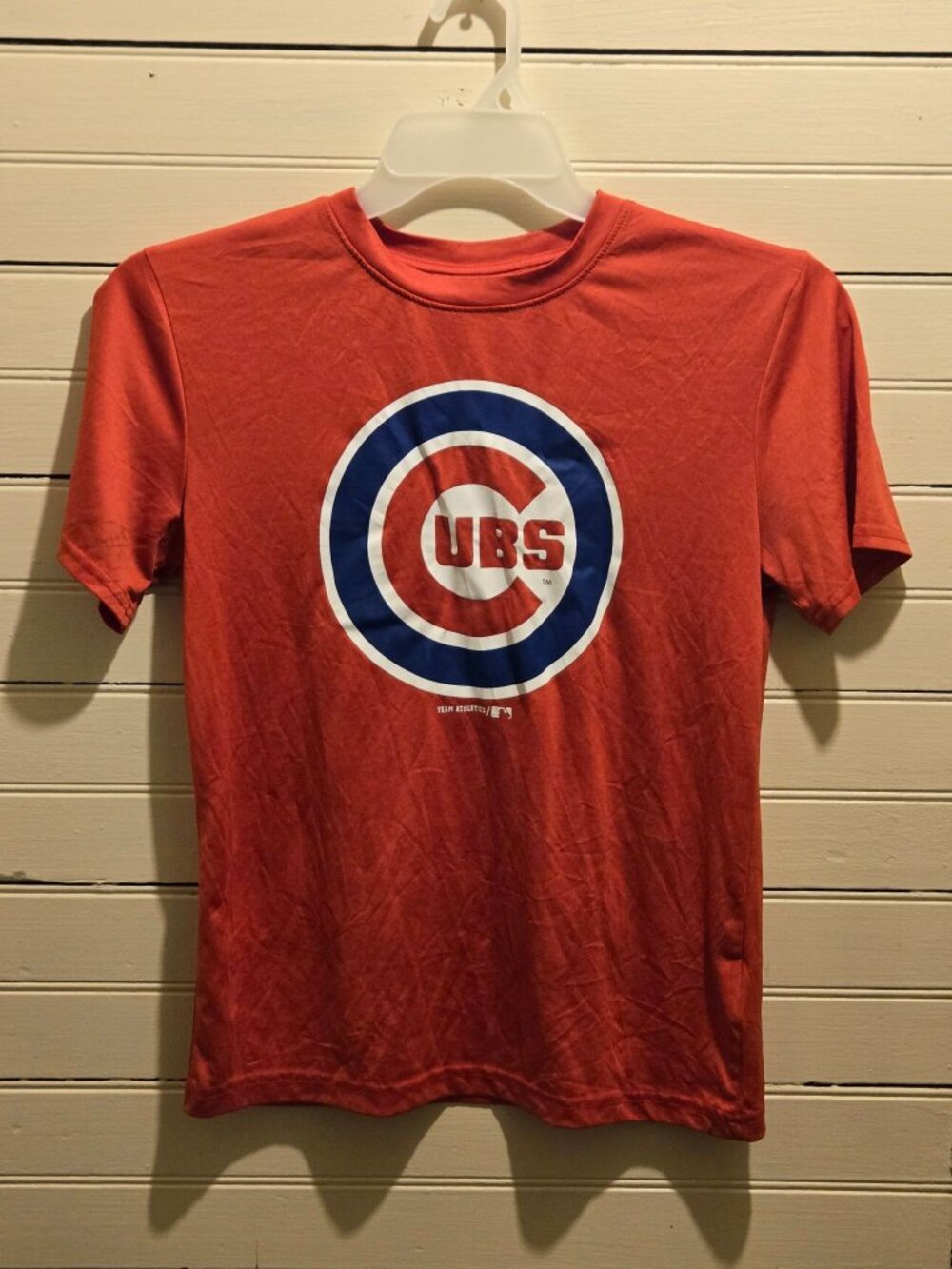 Team Athletics Chicago CubsShirt Youth L 10/12 Red Short Sleeve MLB Tee